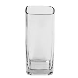 Essential D?cor Entrada Collection Glass Vase, 10.5 by 4.5-Inch, Clear [並行輸入品]