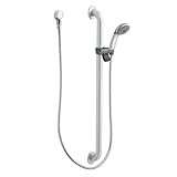 Moen 52136GBM25 Commercial M-Dura Slide Bar/Grab Bar with Hand Shower, 1-1/4-Inch x 36-Inch, 2.5-gpm