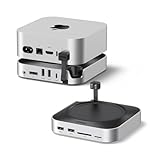 UGREEN Mac mini M4/M4 Pro 専用 USB-Cハブ & スタンド 10-in-1 ドッキングステーション 8K対応 10Gbps高速転送 M.2 NVMe SSDエンクロージャー DPポート USB A/C SD/TFカード オーディオ対応 シルバー