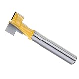 TOOGOO 1本　1/4インチ柄T-スロットカッター、1/2インチ木工用ルータービット　長さ46mm