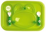 dBb Remond 217509 Dinner Plate with Fork and Spoon Translucent Green by dBb Remond
