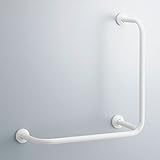 INAX　LIXIL・リクシル　各種施設用固定式手すり【KF-926AE80D25】　700mm　多用途用手すり(L型)　樹脂被覆タイプ　KE(ナチュラルウッド)