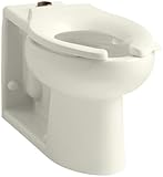KOHLER K-4386-L-96 Anglesey(TM) 1.6 GPF Toilet Bowl with Top Spud and Bedpan Lugs, Biscuit Biscuit [