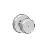 Schlage F40 BWE 626 GSN Greyson Collection Bowery Privacy Lock Knob, Satin Chrome Schlage Lock Compa