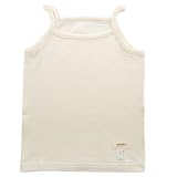 オーガニックコットン　女児キャミソールS(100)! 肌にやさしく、脇の縫い代を表だしにしています!