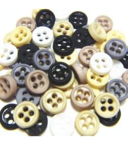 飾りボタン　4点セット Amazon | 【IVORY】ミニボタン4つ穴5．5ミリセット【6色各