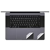 IMMOENUC ノートパソコンC面ステッカー 適用于2023年モデル Macbook Pro 16 M3 M2 M1 Pro/Max A2991 A2780 A2485 チップ搭載16インチノートパソコン保護シールド 灰色(パームレストととトラックパッ-ド)