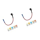 Fenteer 回路保護　ブレードヒューズ　10点　TAPブロックホルダー　5A 7.5A 10A 15A 20Aヒューズ　車用　電子パーツ
