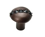 Carpe Diem Hardware 874-12J Cache Multi Crystal Round Knob Made with Swarovski Element, Bronze, 1-1/