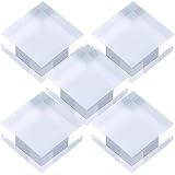 つくしサイエンス アクリルブロック 40×40×20mm 5個 透明 台座 展示 撮影 陳列 什器 ベース クリア ディスプレイスタンド 四角形 直方体 正方形 4cm 4センチ 40mm 40ミリ 40-40-20*5