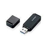 エレコム カードリーダー USB3.0 9倍速転送 スティックタイプ ストラップホール付 ブラック MR3-D011BK