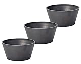 軟質プラスチックプランター サークル ブラック 255Φ×130Hmm 3203-BK 3個セット