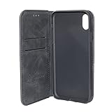 オーバルマルチメディア(OvalMultimedia) iPhoneXR用マグネットフリップケース2カードポケット付 ブラック