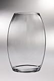 Majestic Gifts T-790-8 Classic clear 8.5 in. High Quality Glass Thick Oval Vase