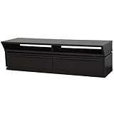 天然木 可動式 タモ テレビボード デスク ダークブラウン 幅152~262cm LS-322DB