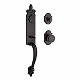 Baldwin SCCOTXRUSRAR492 Reserve Single Cylinder Handleset Cottonwood x Rustic with Rustic Arch Rose 