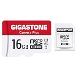 【5年保証】GIGASTONE マイクロsdカード 16GB Camera Plus microSDHC UHS-I U1 C10 85MB/s メモリーカード フルHD アクションカメラ スポーツカメラ Full HD 動画 SDアダプター1枚付き