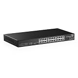 MokerLink 24ポート2.5Gイーサネットスイッチ 2x10G SFP、24 x 2.5G Base-Tポート 10/100/1000Mbps対応 メタルアンマネージドファンレスラックマウントネットワークスイッチ