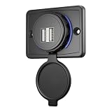 USB充電ポート、USBコンセント, 3.1A USB コンセント ウォール マウント パネル, 車のUSBソケット、USB充電ステーション、USBコンセントアダプターの交換用カバー付き、ATVバスボートRV用