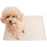 INULABO (イヌラボ) シリコントイレ 犬 トイレ トイレトレー シリコン トイレ シリコンマット 薄型 しつけ用 多頭飼い 薄いトイレ トイレトレーニング おしゃれ (ワイド (65*50cm))ココアブラウン