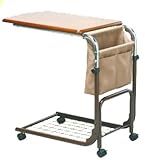 【ニューマルチサイドテーブル　布ポケット付】 サイドテーブル キャスター ベットテーブル テーブル 介護テーブル 補助机 介護 病院 昇降式テーブル