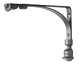 Rubbermaid 1877654 Decorative Shelf Bracket, 6 by 8-Inch, Tulip, Satin Nickel [並行輸入品]