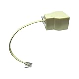 電話スプリッター 電話分配器 1個入り RJ11 6P2C 6P4C 分岐アダプター 2分岐プラグ 電話アダプター モジュラージャック 電話分配延長ケーブル 電話回線交換 単独で使用できます (1)