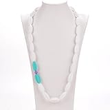 Nursing and Teething Necklace for Baby & Mom focuses a nursing baby and later soothes teething - Whi