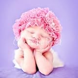 ベビー・こどものおしゃれビーニー帽子フラワー付 newborn ロイヤルブルー 【セミオーダー】 [Baby Product]