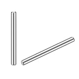 uxcell ダボピン 304ステンレス鋼 円筒棚 サポートピン 50個 3mm x 40mm