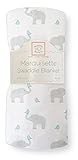 SwaddleDesigns （スワドルデザインズ） :: マーキゼット 軽量 ガーゼ おくるみ ブランケット SD-458 :: Marquisette Swaddle Blanket Elepha
