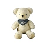童心 日本製 クマのフカフカ Lサイズ 40cm くま ぬいぐるみ くまのぬいぐるみ クマのぬいぐるみ (クリーム ブルー系（青・水色・緑など）)