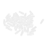 50個クリアソフトPVC圧着端子絶縁スリーブは4ミリメートルのx 15ミリメートルキャップ