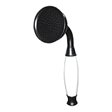 シャワーヘッド アンティーク風 取手陶器 ブラック(黒) [幅6.5×奥行9.5×高さ21cm] INK-9999069H