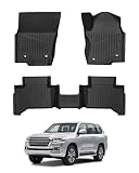 Hawjog トヨタ 新型 ランドクルーザー 250系 5人乗り専用 3Dフロアマット TPE素材 防水・耐汚れ・耐摩擦 完全車種専用設計 立体構造 簡単取付 運転席&助手席&2列目 3pcsセット (GDJ250W/TRJ250W 2024年4月～現行)