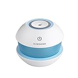 VORCOOL USBミニ加湿器クールミストエッセンシャルオイルディフューザー空気清浄機加湿器（色替えLED）家庭用、オフィス用、車用、ヨガ用超静音、ポータブルソリューション150ml（ブルー）