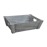 Largeヴィンテージハートカットハンドル木製トレイ