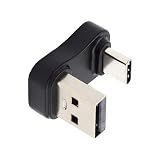 xiwai USB 3.1 タイプ C オス - USB3.0 A タイプ オス 10Gbps データダウン反対側 U 字型背面角度充電アダプタ 90 度ラップトップ電話用