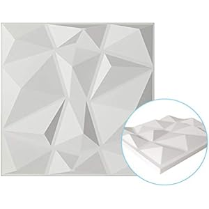 3Dウォールパネル 白い 立体壁面装飾パネル PVC 3Dボードスリーディーボード DIY 住宅・店舗・オフィスの壁面 イベントブース のセットなどでご使用いただいています 30cm x 30cm 12枚セット(S150)