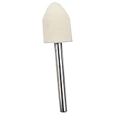 軸付フェルトホイールコットンバフがけ 鏡面 研磨 金属 磨き セット (砲弾型1点)