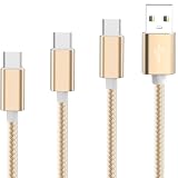 istar(アイスター) USBケーブル type-c 3本 セット 【 25cm 1m 2m 】 USB2.0 対応 (type-c, ライトゴールド)