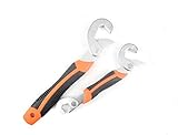 KSEIBI 万能 レンチ マジックレンチセット 大小 2本セットゴムグリップ スパナ 作業工具 23～32mm、9～22mm 蛇口取り付け 配管工事 141442