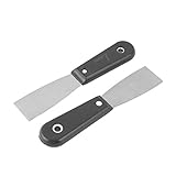 uxcell スクレーパーツール 金属製ブレード プラスチック製ハンドル ペイント パテ リムーバー 3.8cmの幅 2個入り