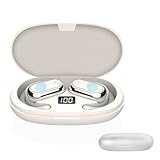 空気伝導イヤホン Bluetooth5.4 ワイヤレスイヤホン 真のOWSイヤホン 最大60時間待受可能 耳掛け式 オープンイヤーデザイン 音漏れ低減 ハンズフリー通話 マイク内蔵 ノイズキャンセリング 高互換性 タッチ操作 誤操作防 防水防滴 テレワーク/WEB会議/ランニング/通勤通学 iPhone/Android適用(ベージュ)