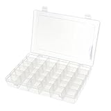 uxcell コンポーネントボックス フリーケース　工具箱 　取り外し可能 グリッド ネイルアート ラインストーン コンポーネント収納