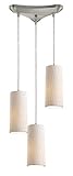 Elk 10001/3 Cerama 3-Light Pendant In Satin Nickel [並行輸入品]