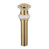 beeleeバスルーム蛇口洗面化粧台シンクPop Up Drain Stopper With Overflow BLSY9441G