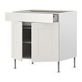 IKEA(イケア) FAKTUM イェデル ホワイト 80 cm 89833319 ベースキャビネット/ 棚板/引き出し/扉2枚付、イェデル ホワイト