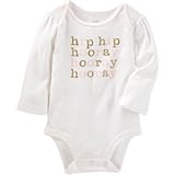 OSHKOSH(オシュコシュ) スパークルボディスーツ アイボリー ロンパース長袖 18ヶ月【並行輸入】