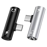 2in1 タイプC イヤホン変換 アダプタ 【音楽聞きながら充電でき】Type C to 3.5mm イヤホンジャック 変換アダプター DAC搭載 Hi-Fi音質 PD 60W急速充電 通話/音量調節/音楽対応 USB C ミニサイズ イヤホンジャックアダプター iPhone16/15/Pad/Android/Type Cなど機器に適用 2個セット ブル-＆パープル